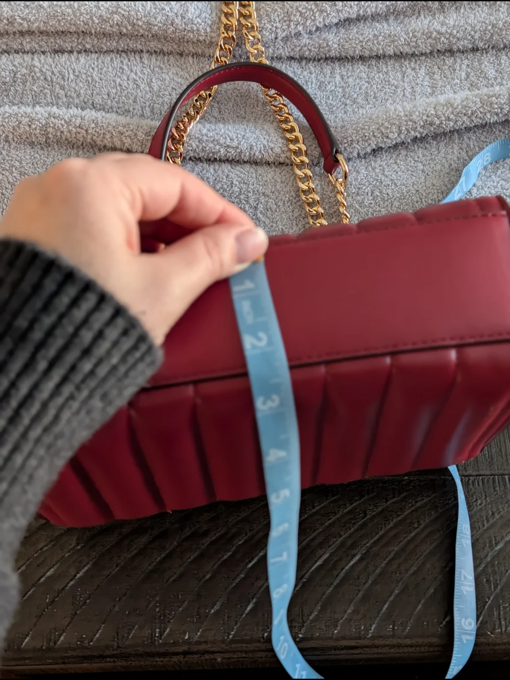 Michael Kors Whitney Red Nappa Leather Quilted Shoulder Crossbody Bag